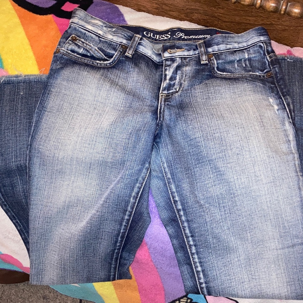 GUESS Premium Light Blue Straight Leg Jeans